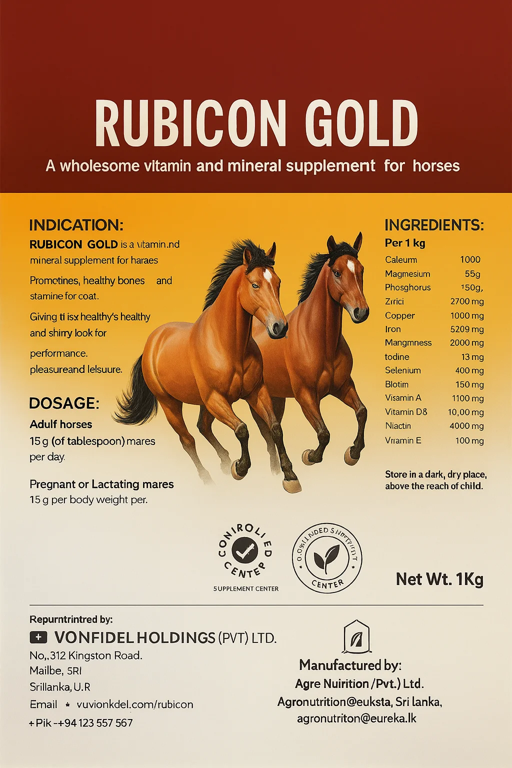 RUBICON GOLD product snapshot — Vonfidel Ranch