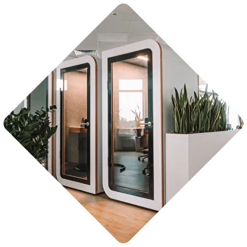 ᐉ オフィスブース【Silentbox】、オフィス用電話ボックス、ブース