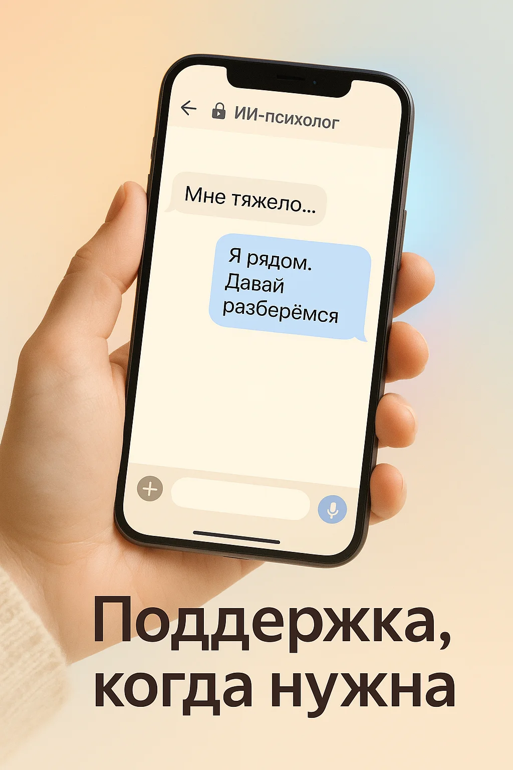 Иллюстрация: разговор с ИИ-психологом