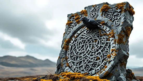 Ancient stone carving showing early Norse runes from 1st century AD