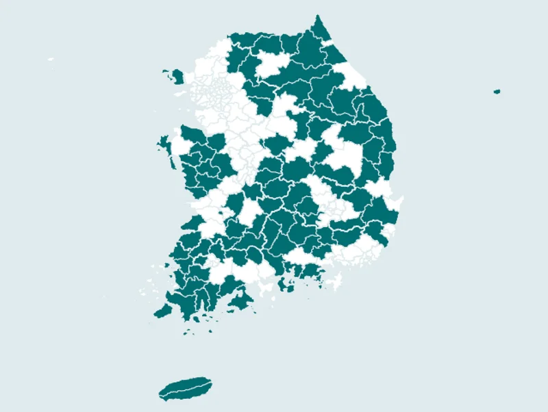 비수도권 농어촌 벨트 지도