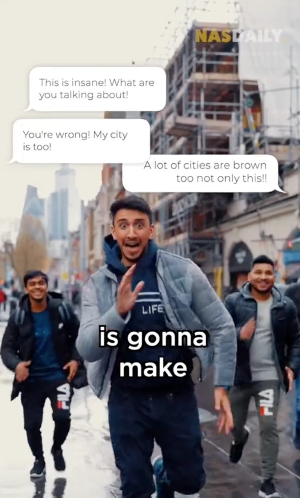 Nas Daily filming a feature in London with We Stream