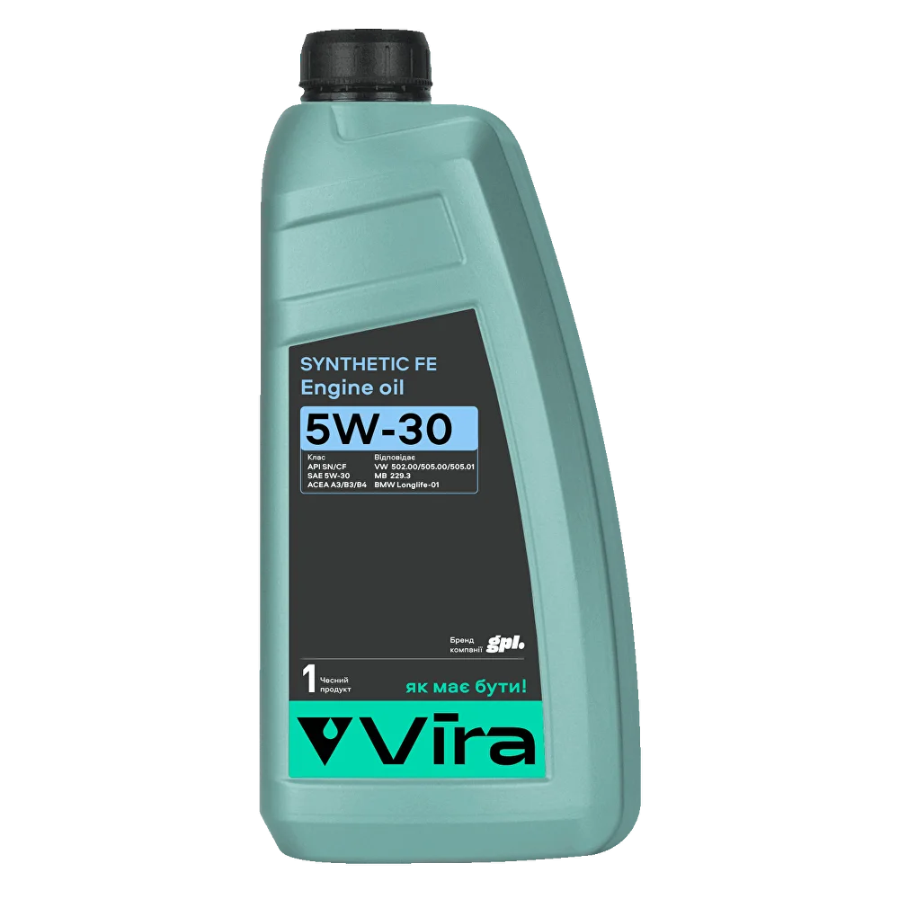 олива viraOil 5W-30 SYNTHETIC FE SN\CF  1л