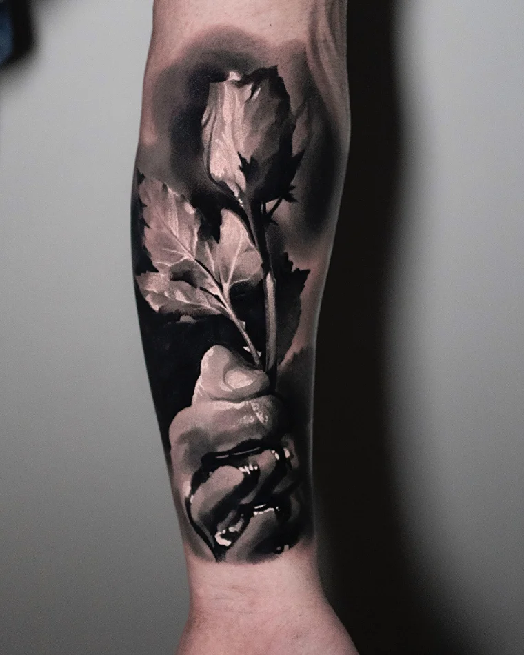 black and grey tattoo realism
