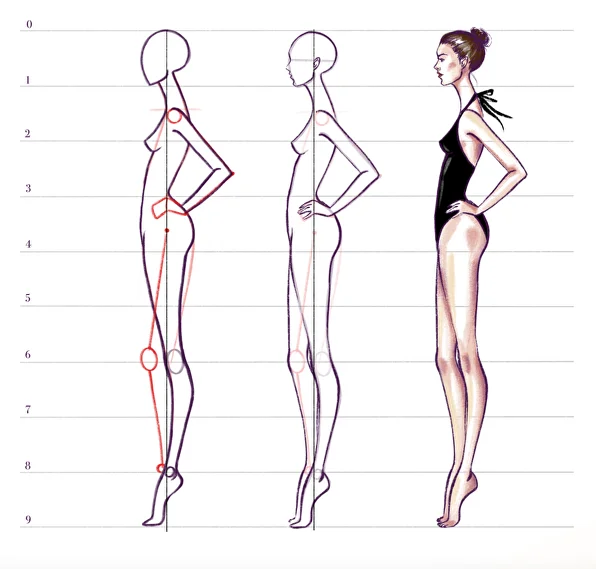 Fashion figure sketch hot sale