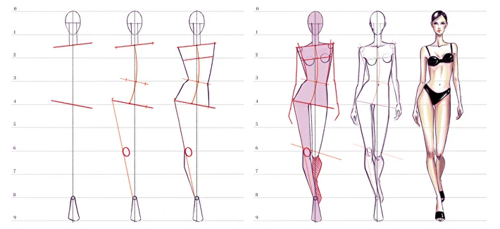 Fashion sketches step by step cheap