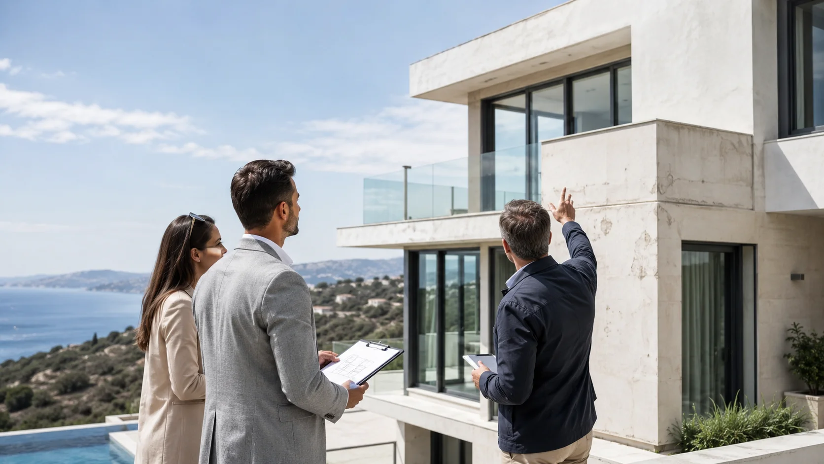 Paragon engineer presenting due diligence findings to property buyer Cyprus