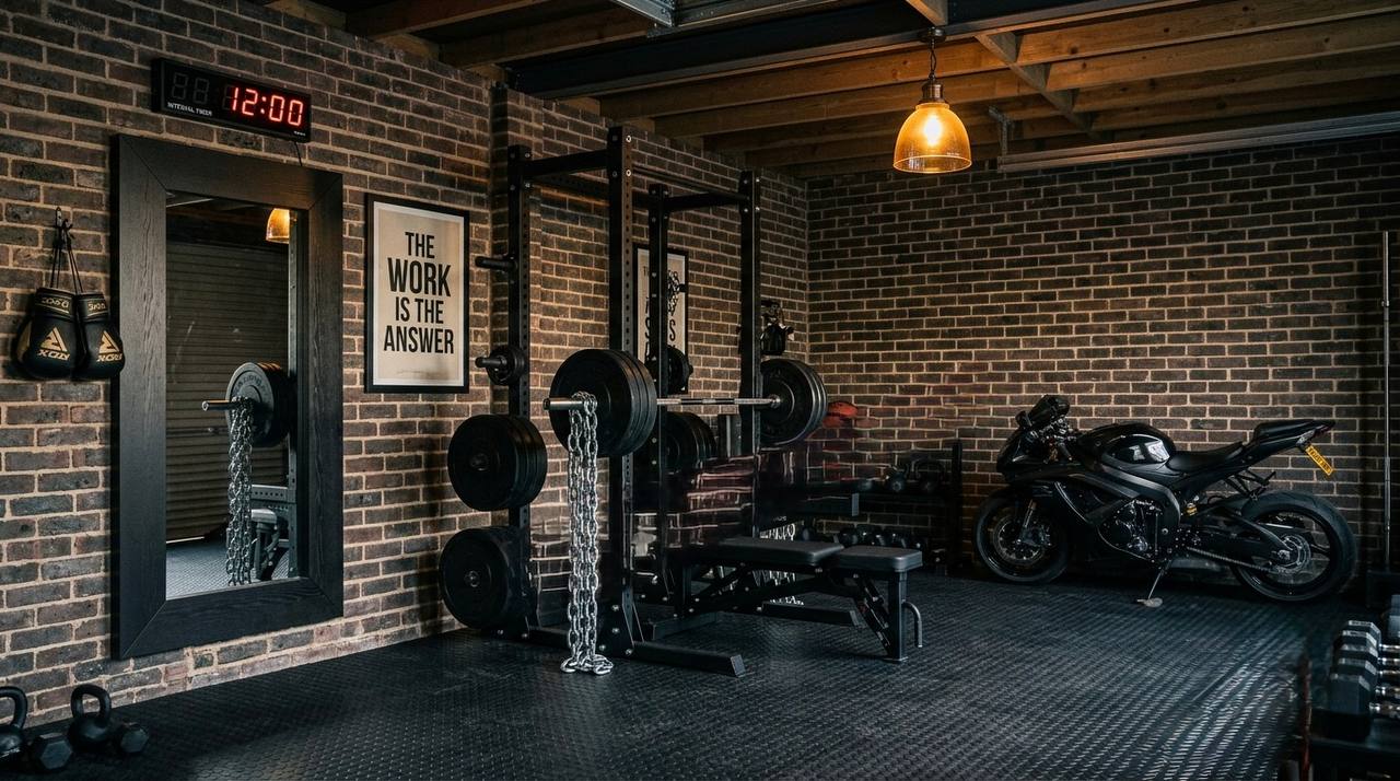 Barbell and chains