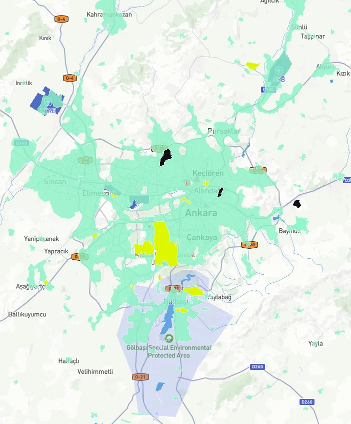 Map of Ankara
