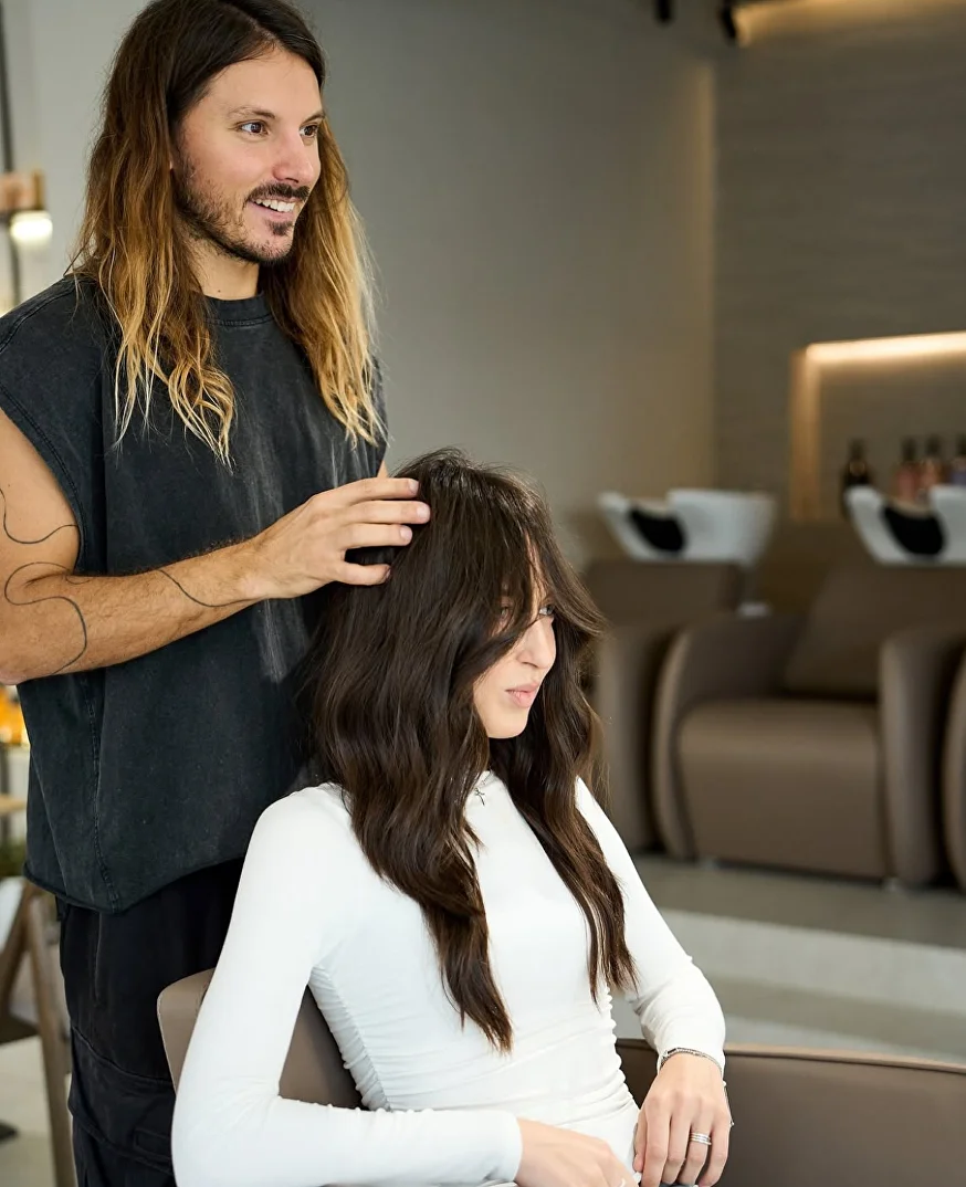 Валентин Емельянов с клиентом