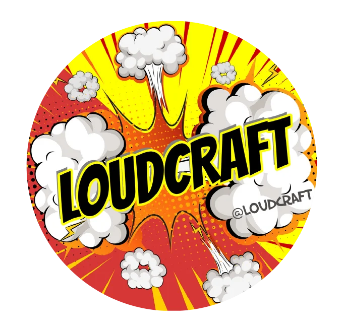 Loudcraft logo on branded merchandise