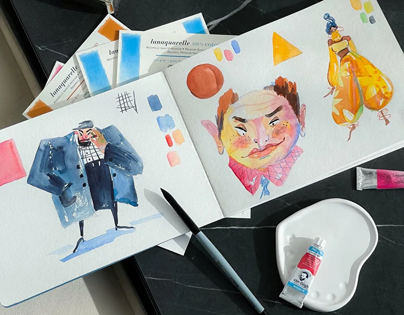 simple sketchbook drawings